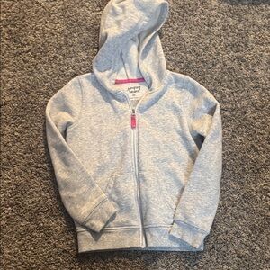 Jumping Beans Light Gray Kids Hoodie with Pink Accent